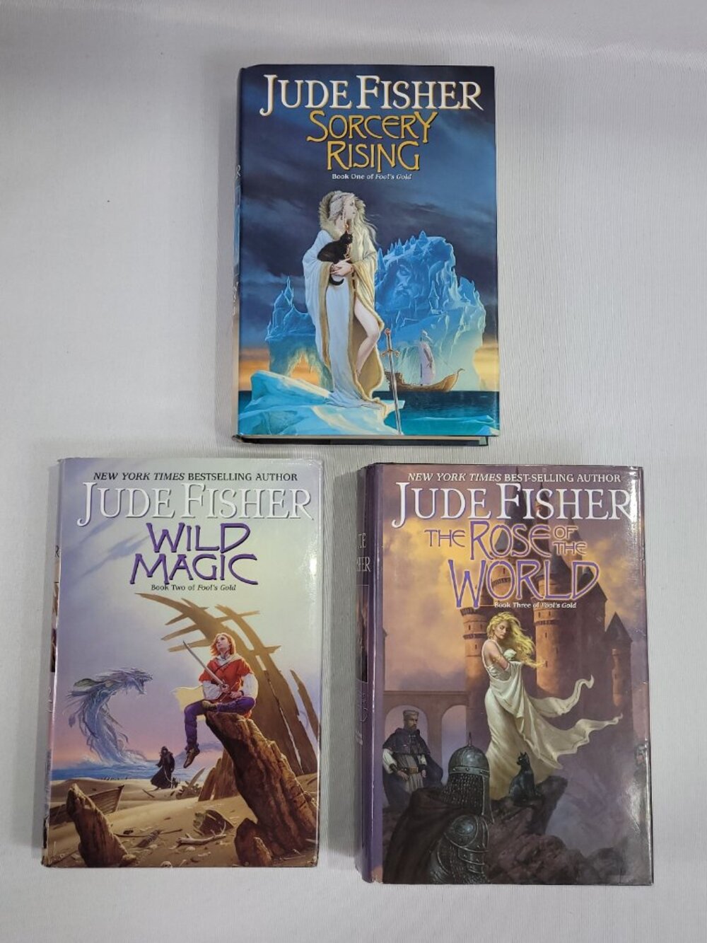 Jude Fisher Fool's Gold Trilogy Book Club Hardcover Novel Set DAW